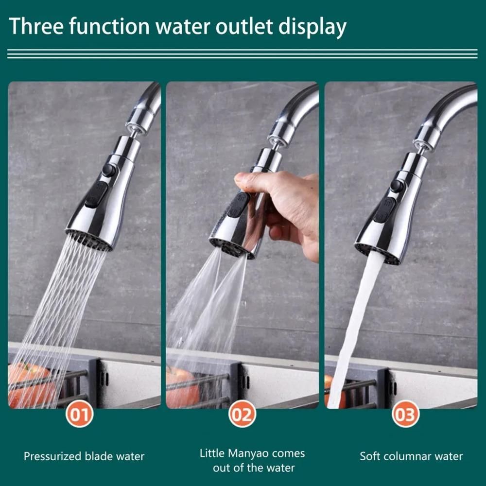 3-in-1 Kitchen Sink Faucet - Multi-Mode Water Spray Tap